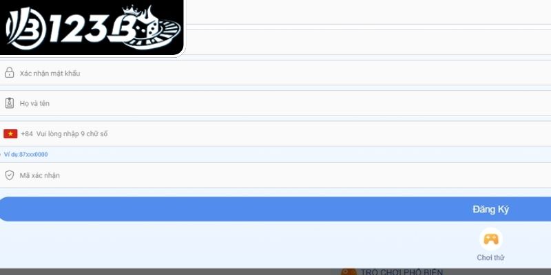 Một số lưu ý khi đăng ký 123B