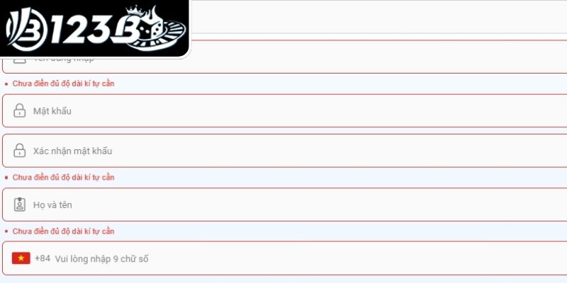 Hướng dẫn tạo tài khoản 123B