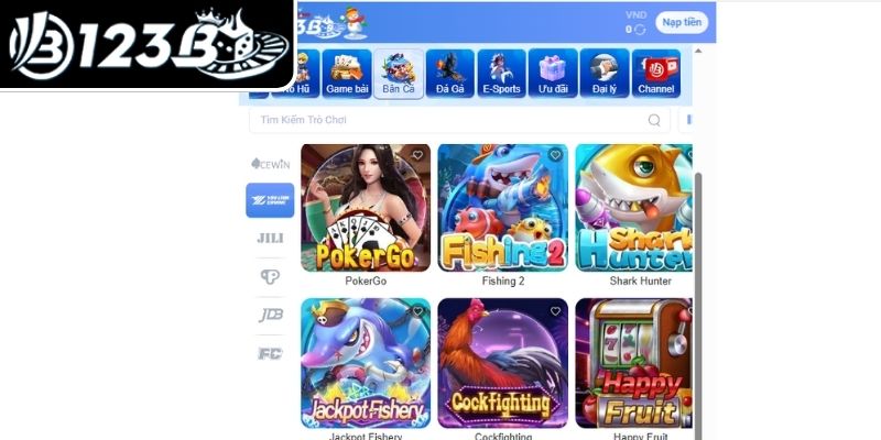 Lý do 123B được nhiều tin tưởng trò chơi đa dạng