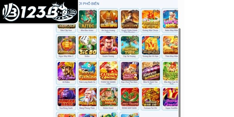 Kho trò chơi giải trí phong phú tại 123B